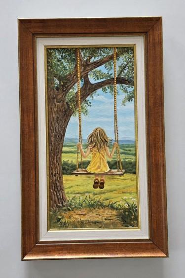 Oil on canvas - Childhood Summer, beautiful by Dusko Dule