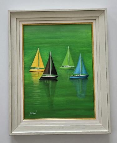 Oil on canvas - Green horizon, beautiful by Dusko Dule