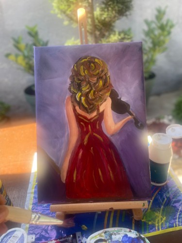 Viola in a violet ambiance by Biljana Pejcic