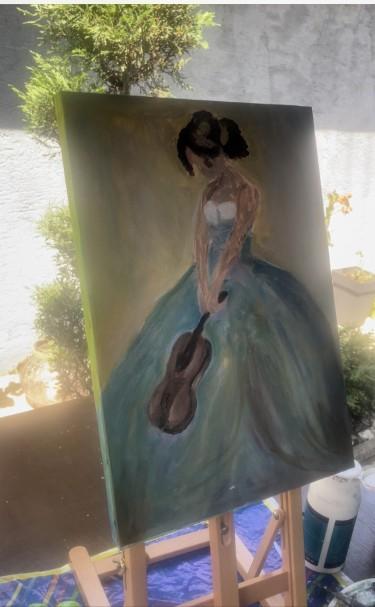 Viola in a dress of sea waves by Biljana Pejcic