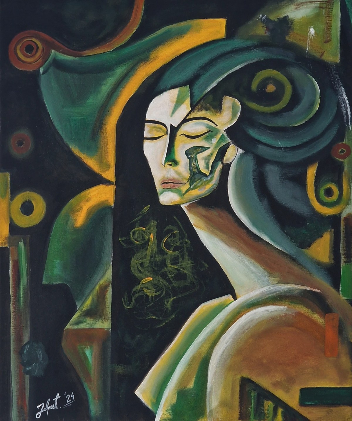 Paintings on canvas- A woman who dreams