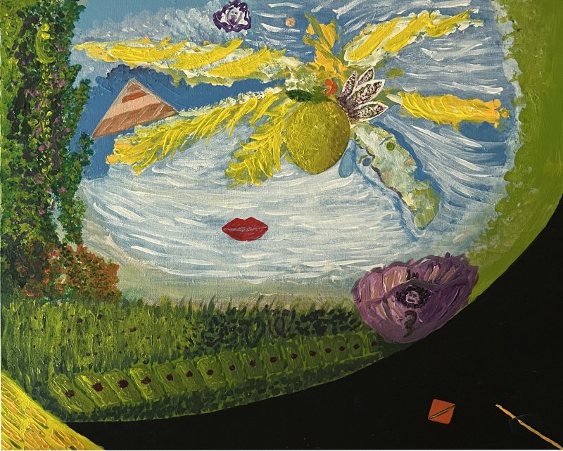 Flower and Lemon, Painting Jelena Lukić