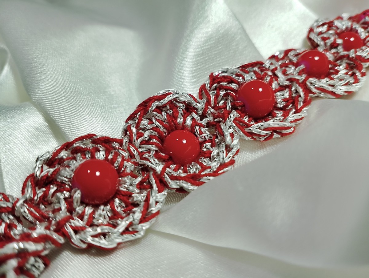 Unique hand crocheted bracelets