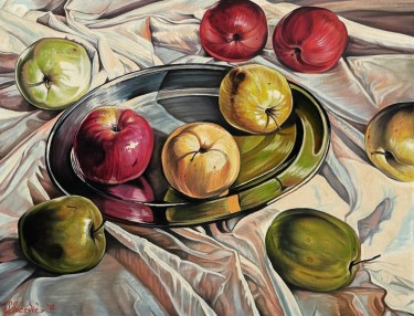 Apples on a plate by Stevan Sucevic