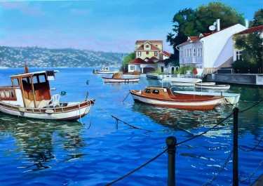 Boats in port by Stevan Sucevic