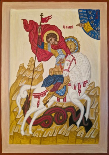 Saint George slays the dragon by Suzana  Žunković