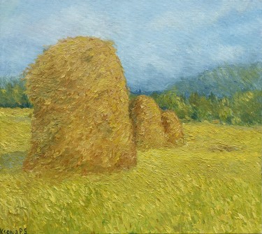 Evening Haystacks by KSENIIA  Stafeeva
