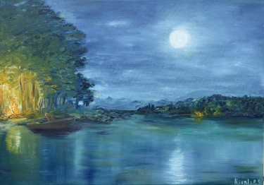 By the night campfire by KSENIIA  Stafeeva