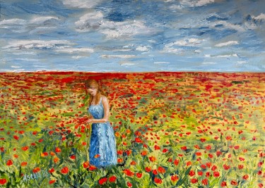 poppy field by KSENIIA  Stafeeva