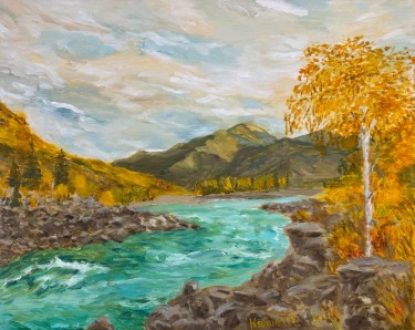The Katun River September by KSENIIA  Stafeeva