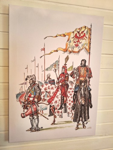 Serbian King Stefan Decanski and his army 1330 by Dusan Vasiljevic
