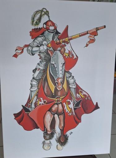 Serbian knight at the tournament by Dusan Vasiljevic