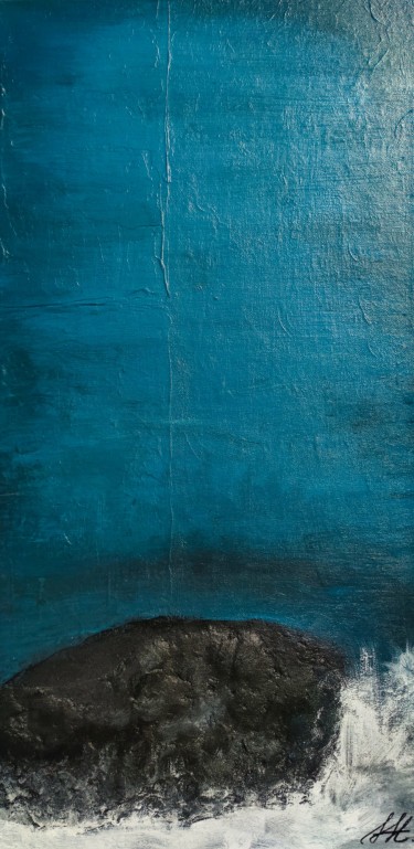 Black beach storm by Modern Art Studio Modro Zeleno