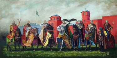SEVEN SERBIAN KINGS CROWNED IN  MONASTERY ZICA by Dragan Raskov Milosevic