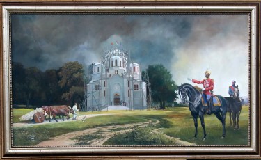 King Peter and King Alexander in front of Oplenac by Dragan Raskov Milosevic