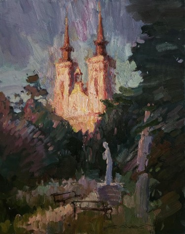 Church at Sunset by Mihail Vachaev