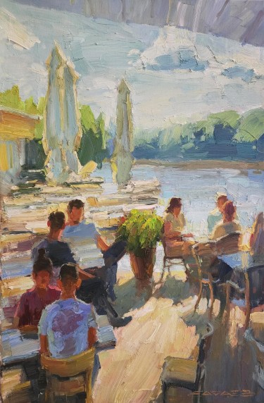 Cafe Afloat by Mihail Vachaev