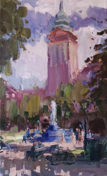 Blue Fountain by Mihail Vachaev