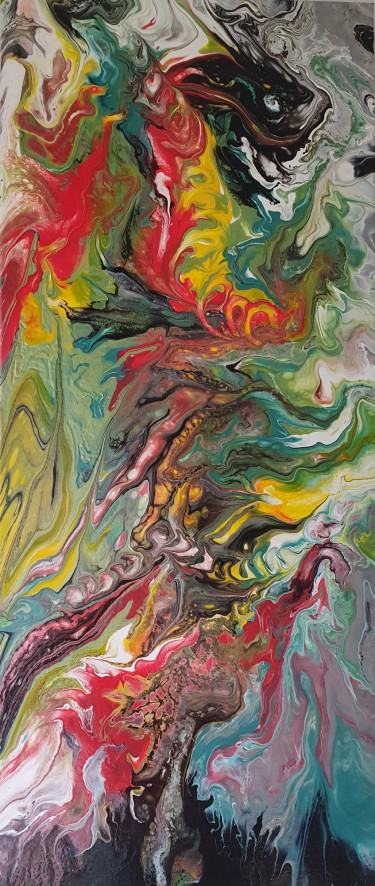 Abstrakt Acrylic Pouring by Melinda  Balaša
