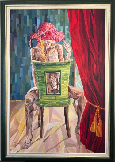 Lady with a red hat in Nice by Faith Art