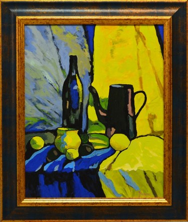Composition with yellow drapery by Rade Grahovac