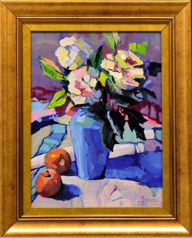 Still life with two apples by Rade Grahovac