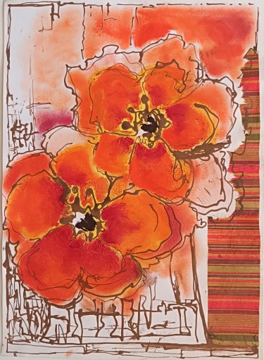 Orange flowers by Sladjana Nedeljkovic