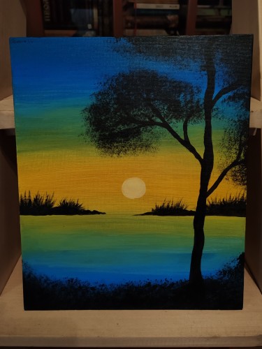 Sunset by the lake by Jovana Usljebrka