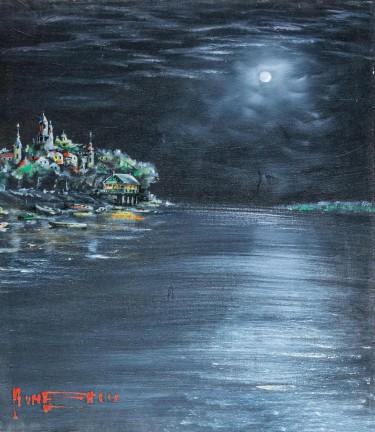 Full moon over Zemun by Dragan Rumencic