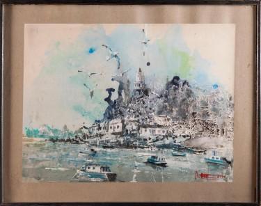 Zemun from the Danube by Dragan Rumencic