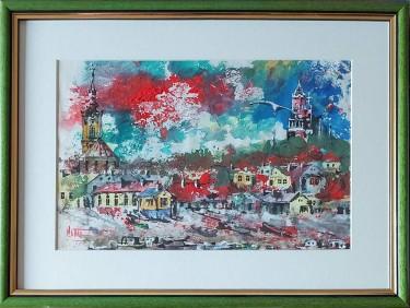 The old part of Zemun from the Danube by Dragan Rumencic