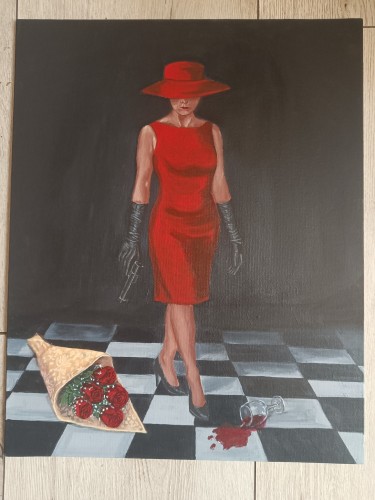 The lady in red by Marija Milanovic Dzinovic