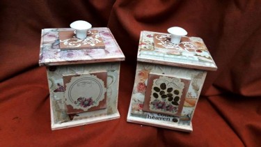 Decoupage set for coffee and sugar by Maja Živković