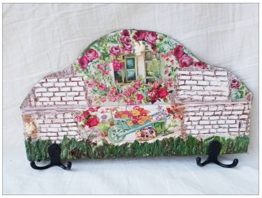 Decoupage wall wooden decoupage chiviluk Spring by Maja Živković