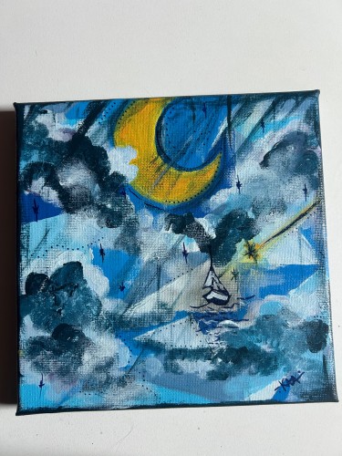 Night sky by Katarina Brence