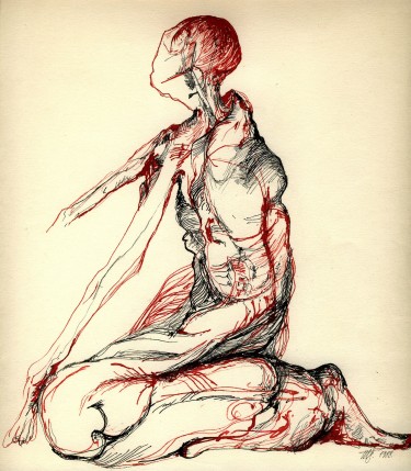 Kneeling Figure by Đorđe Toljević