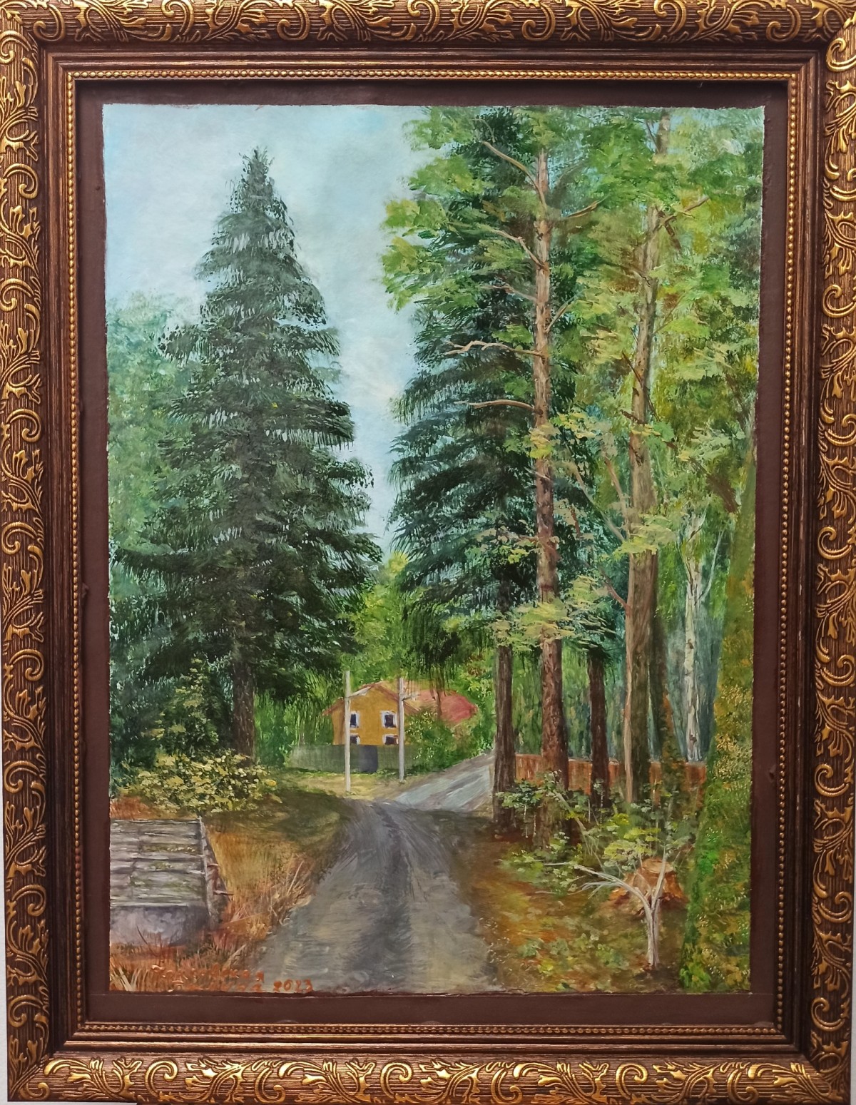 The awakening of spring in a village near the forest
