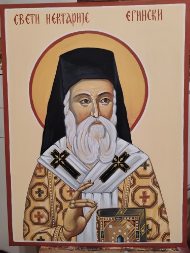 Saint Nektarios of Aegina by Ljiljana  Petrović