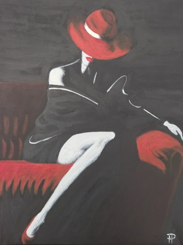Lady In Red Hat by Pavlica Papović