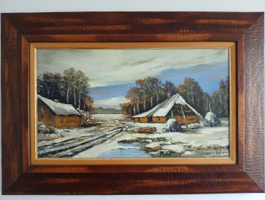 Farm in winter by Tatjana Vukić