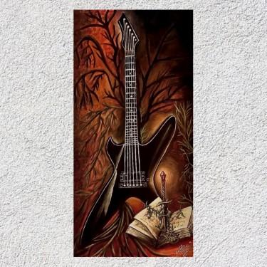 GUITAR OF SHADOWS AND FLAME OF INSPIRATION by Marija Jerković - MJ Art