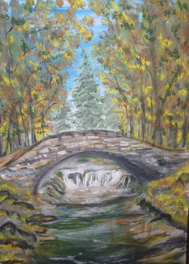 Bridge in the forest by Sanja Šorga