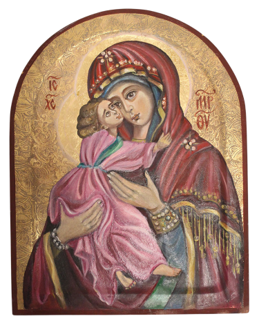 Theotokos with Christ Tenderness and Intercession of Russian Tradition by Mirjana Zivković