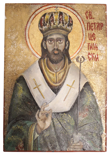 Icon of Saint Peter of Cetina – Handmade, Authentic Byzantine Style by Mirjana Zivković