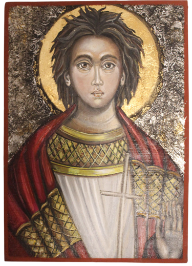 Icon of Saint Tryphon – Handcrafted on Wood, Authentic Byzantine Style by Mirjana Zivković