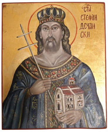 Saint Stefan of Dečani Icon of Nobility and Faith by Mirjana Zivković