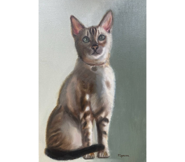 Bengal cat of marble color by Polina Egorova