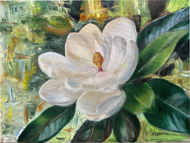 White magnolia by Polina Egorova
