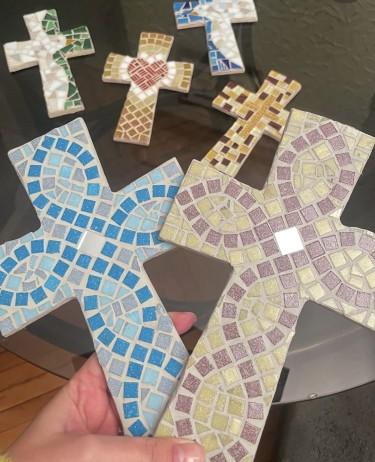 Cross mosaic by Marijana Djukic