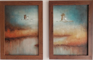 Blue Mist Diptych by Yesign Art